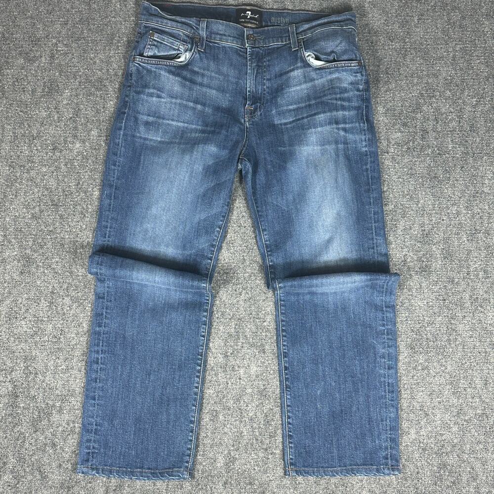 7 For All Mankind Austyn Luxe Performance Jeans Mens 36 Blue Straight Stretch